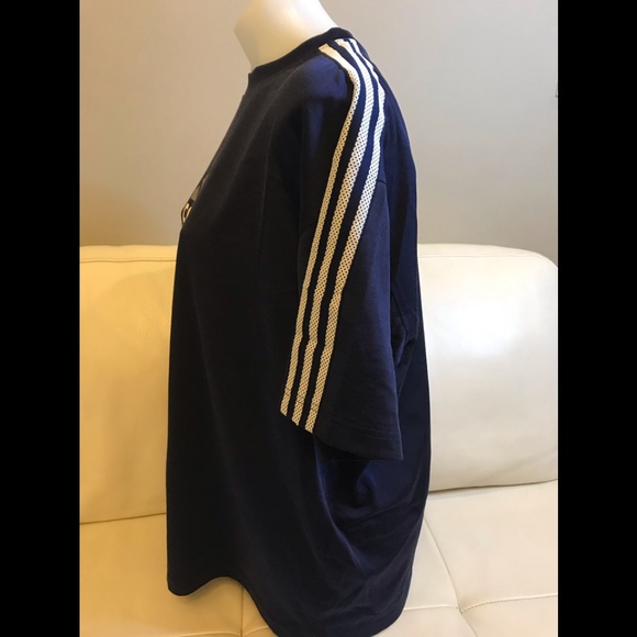 Men’s Adidas Short Sleeve Blue Crew Neck Top - Picture 4 of 9